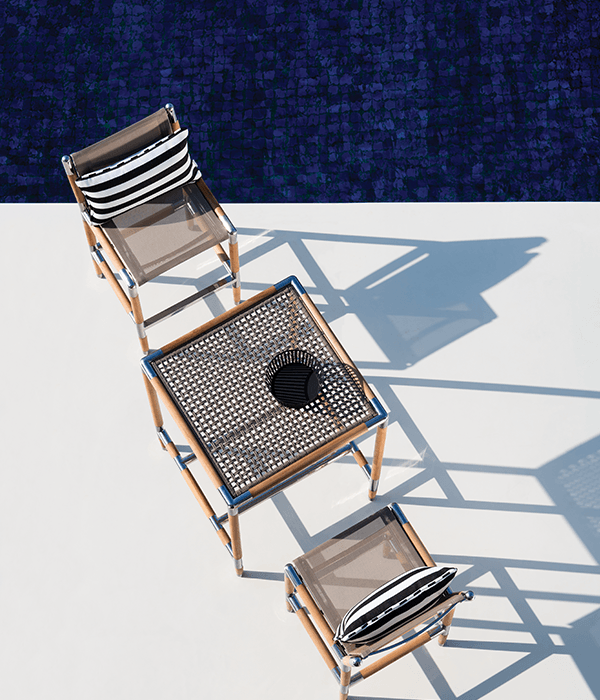 Luxury garden furniture by the pool