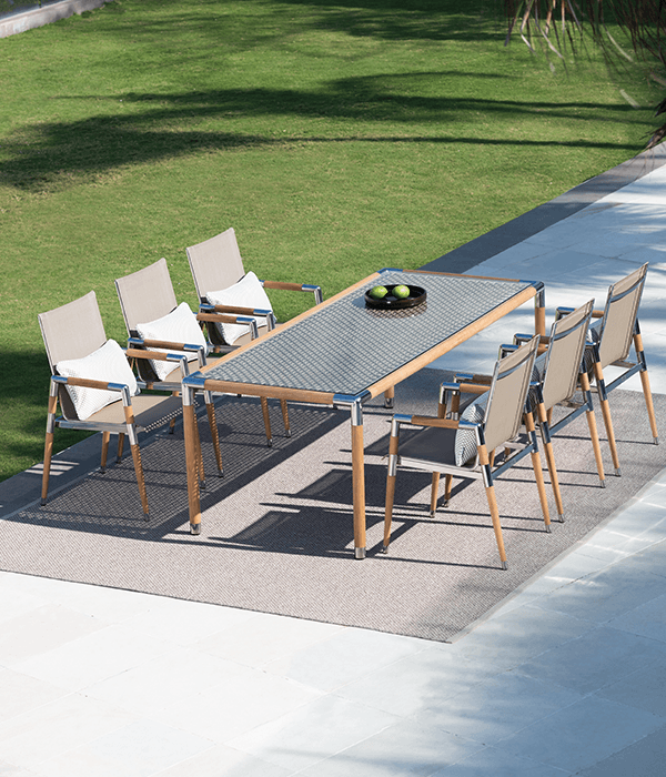 Luxury outdoor dining table