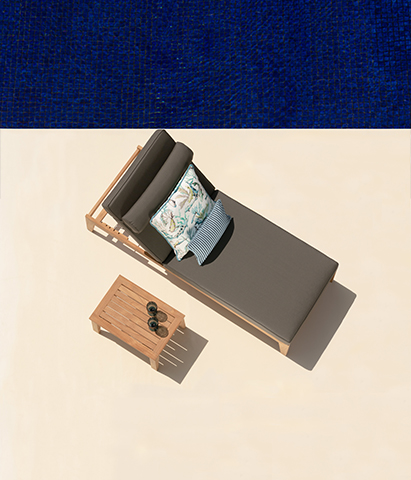Luxury garden loungers by the pool