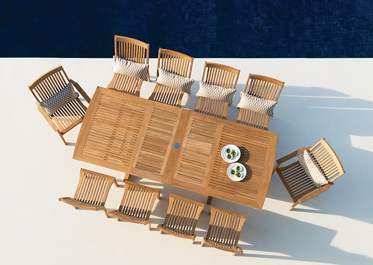 Burnham Solid Teak dining Furniture by Indian Ocean