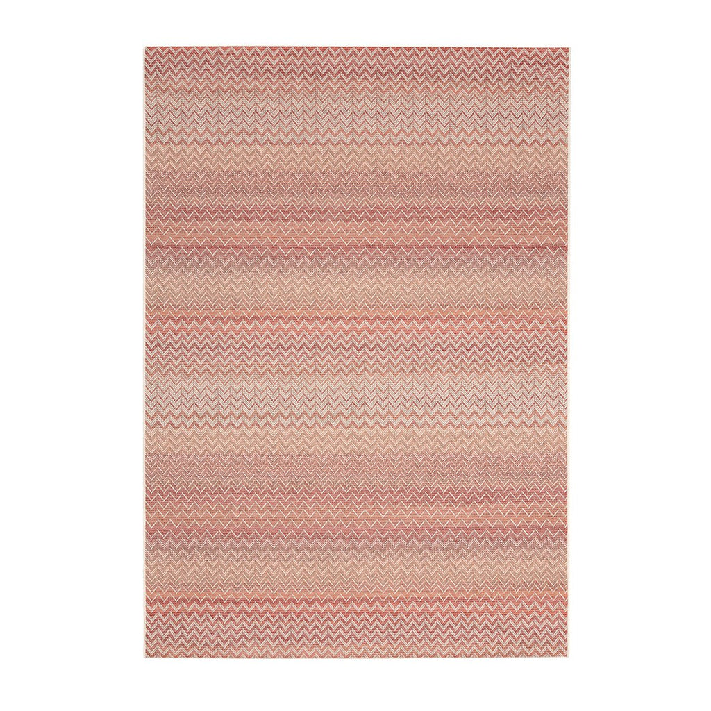 Serpentine Red Outdoor Rectangular Rug