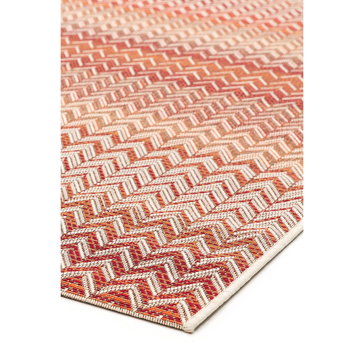 Serpentine Red Outdoor Rectangular Rug