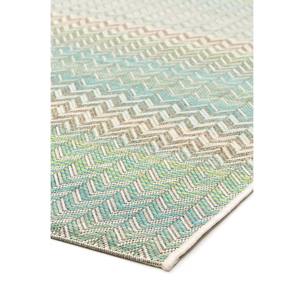 Serpentine Lime Outdoor Rectangular Rug