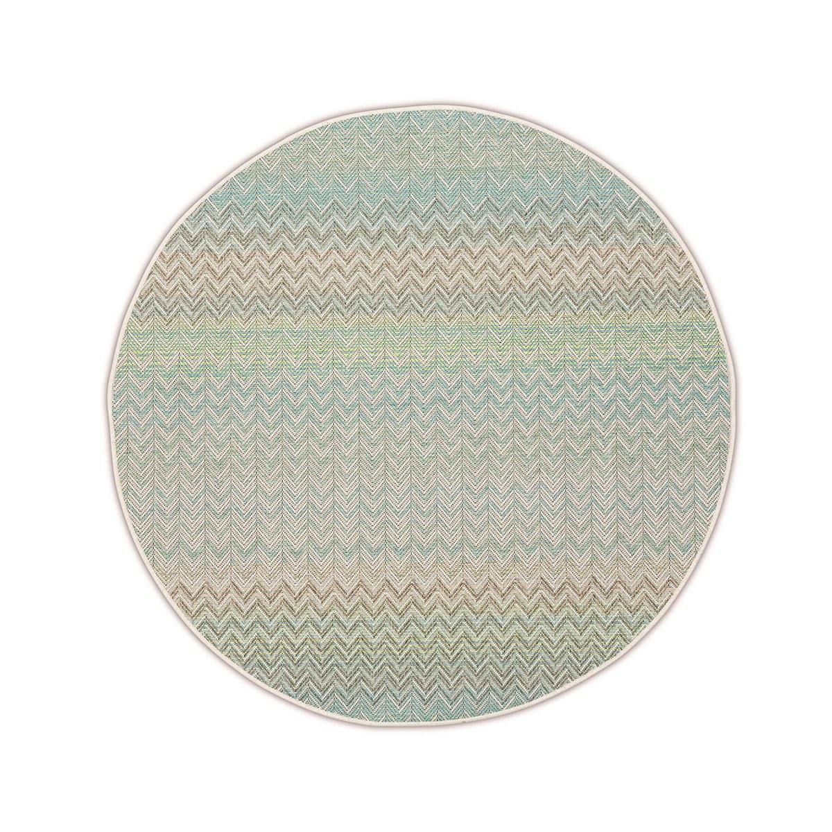 Serpentine Lime Outdoor Round Rug