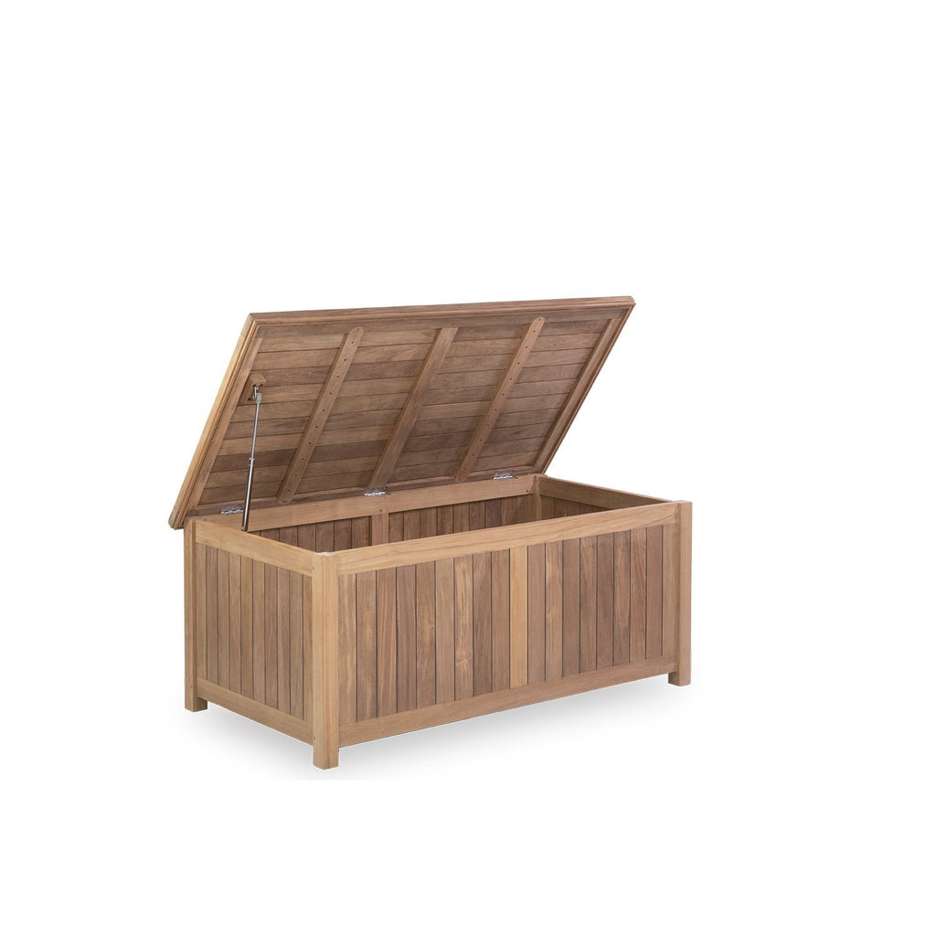 Teak storage box for outdoors