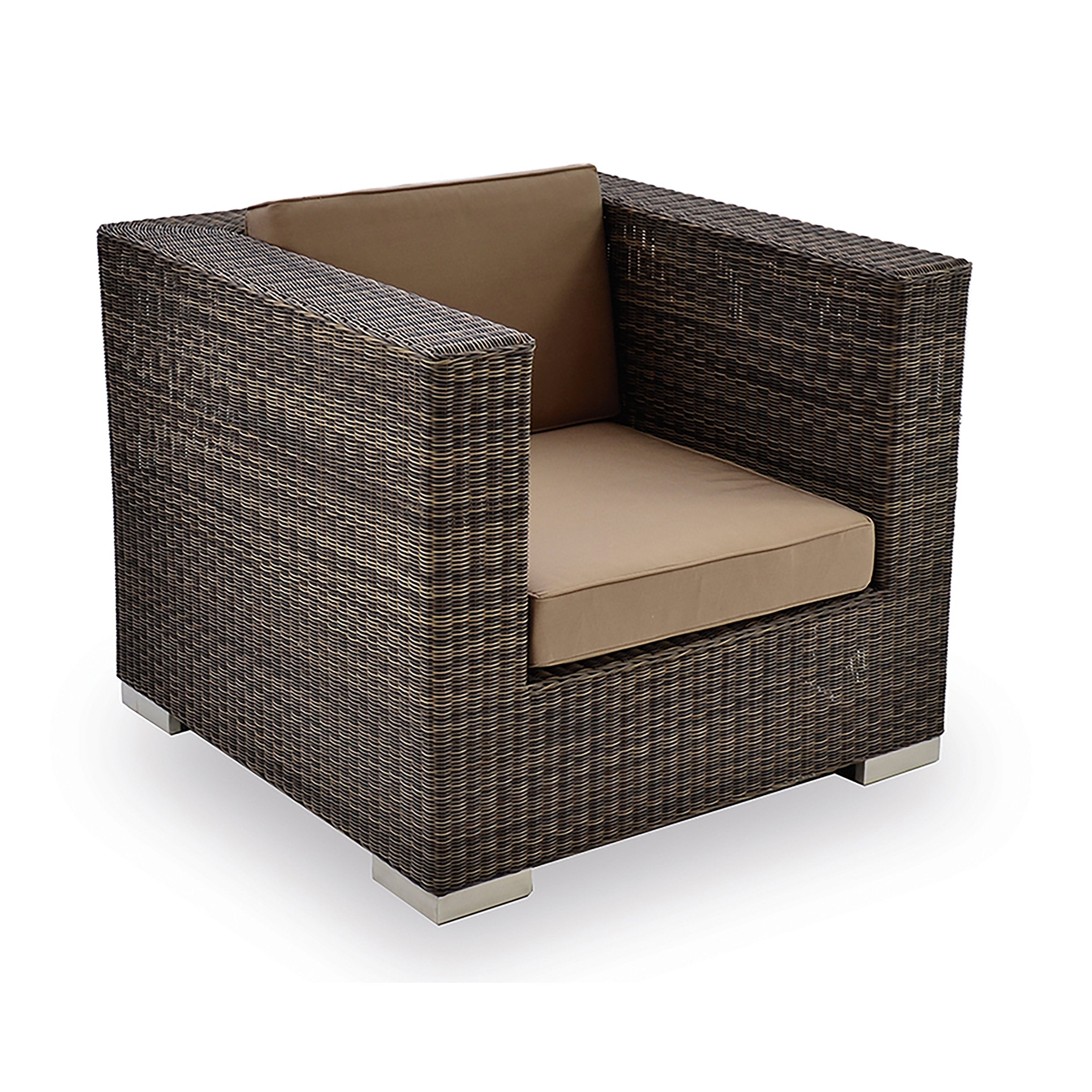 Cuba lounge chair in brown weave