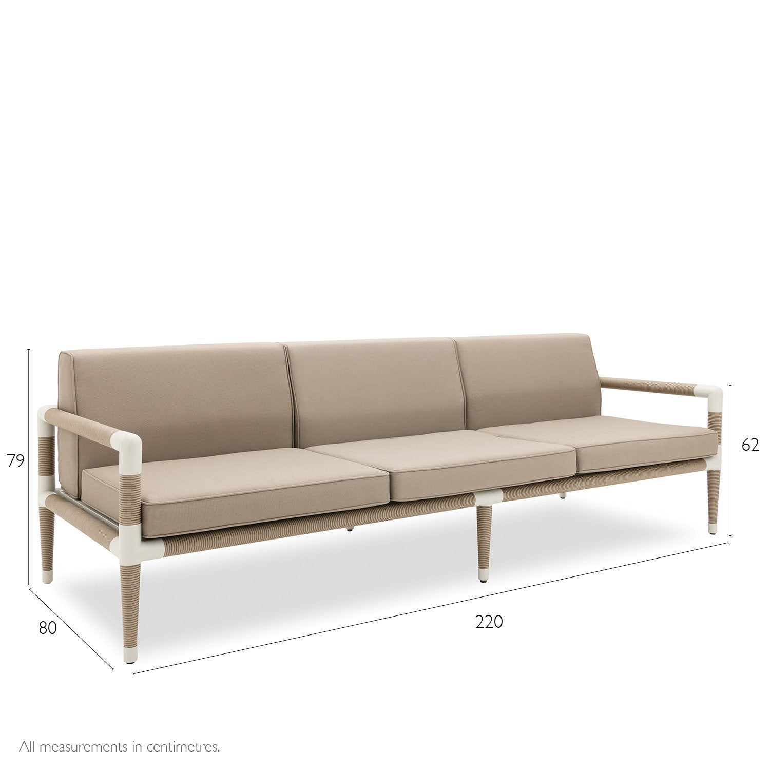 Marina 3 Seat Sofa - Black
