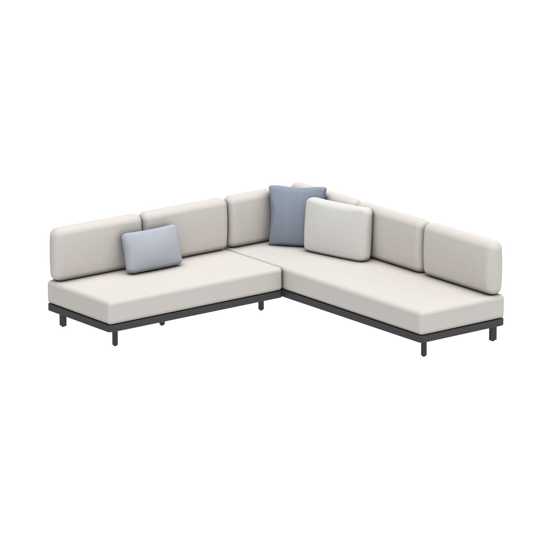 Alura Lounge Sofa Set Three in Anthracite