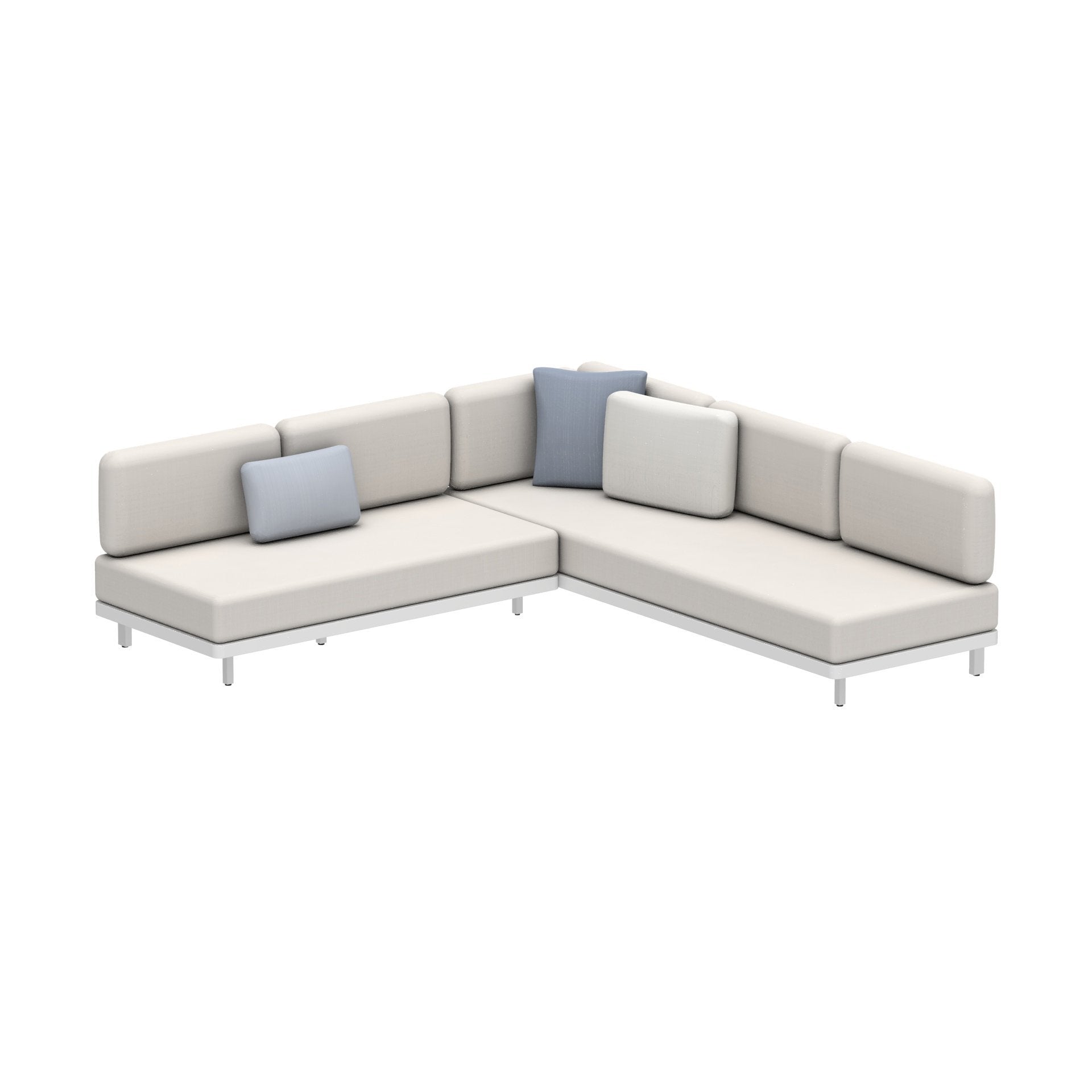 Alura Lounge Sofa Set Three in White