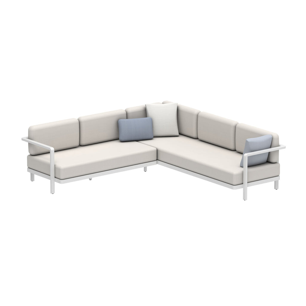 Alura Lounge Sofa Set Five in White