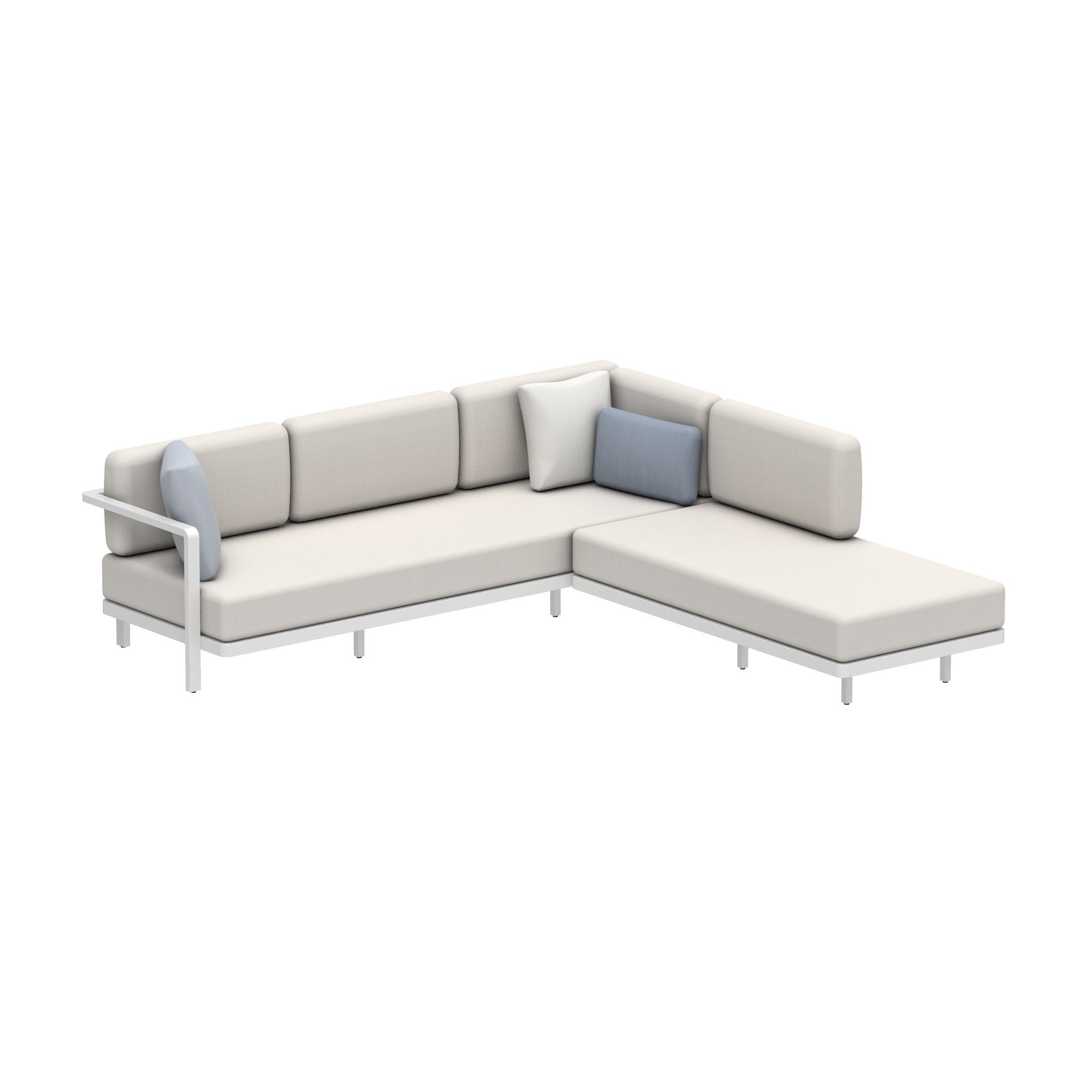 Alura Lounge Sofa Set Six in white