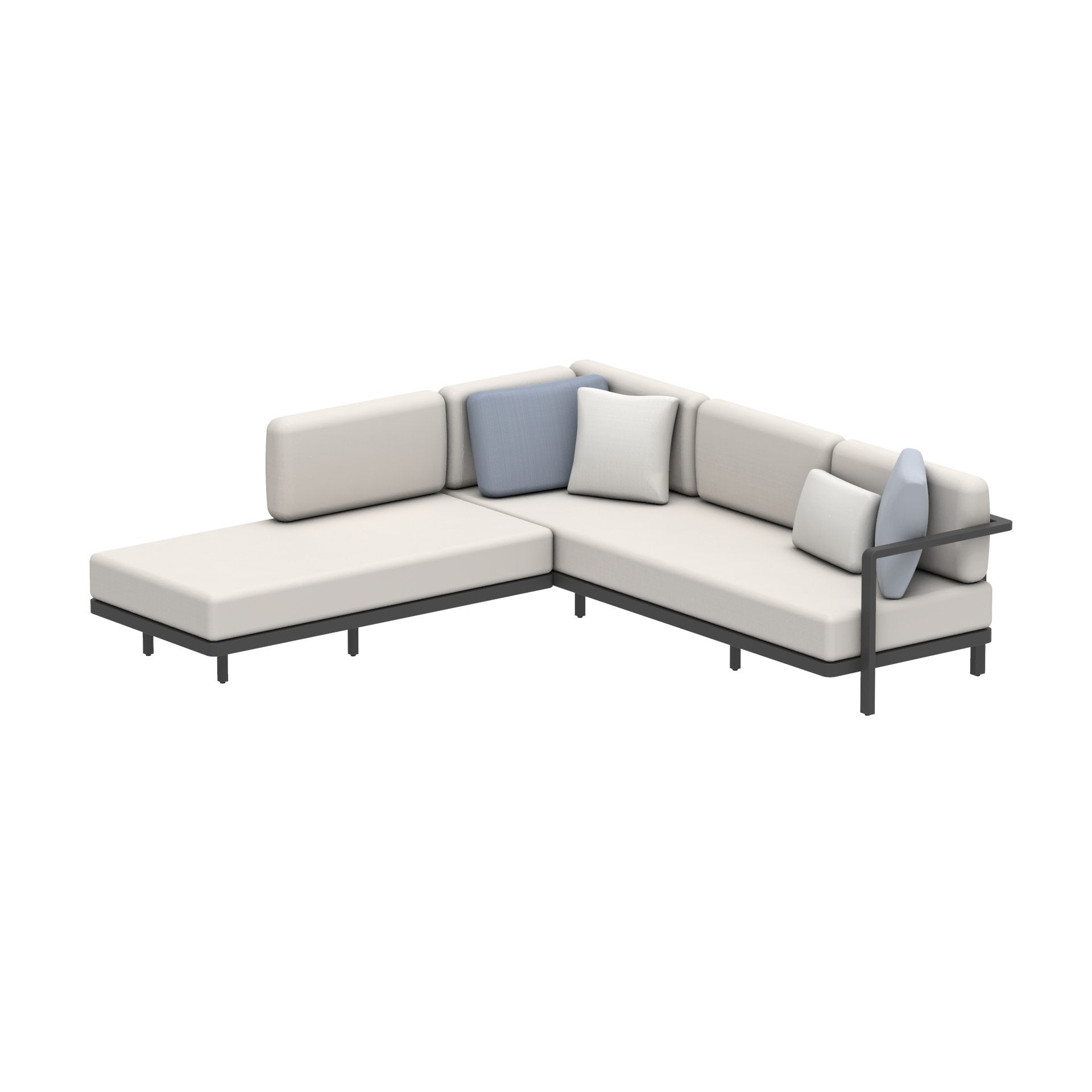 Alura Lounge Sofa Set Six B in anthracite