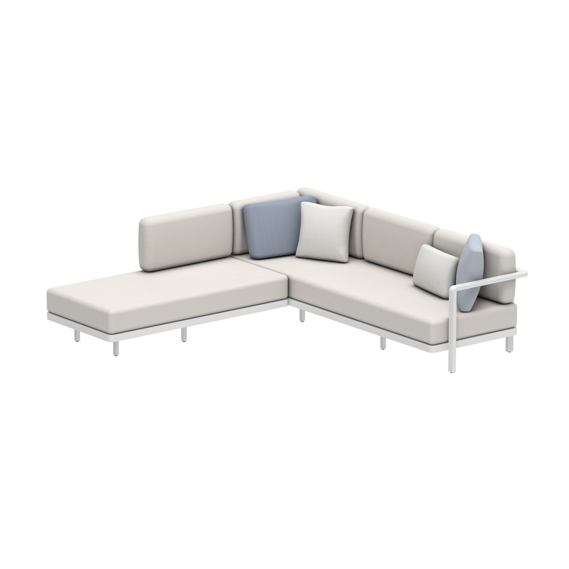 Alura Lounge Sofa Set Six B in white