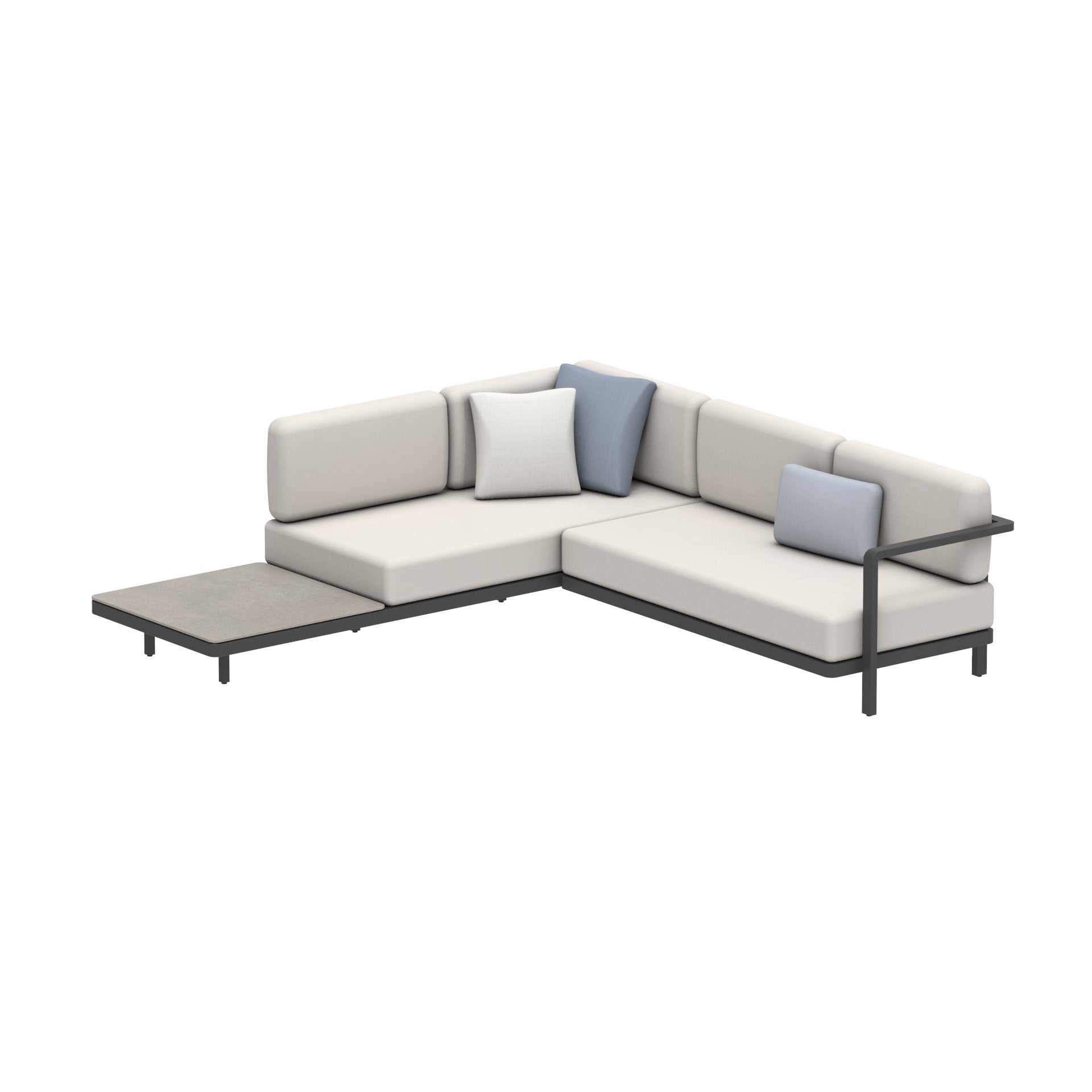 Alura Lounge Sofa Set Six D in anthracite