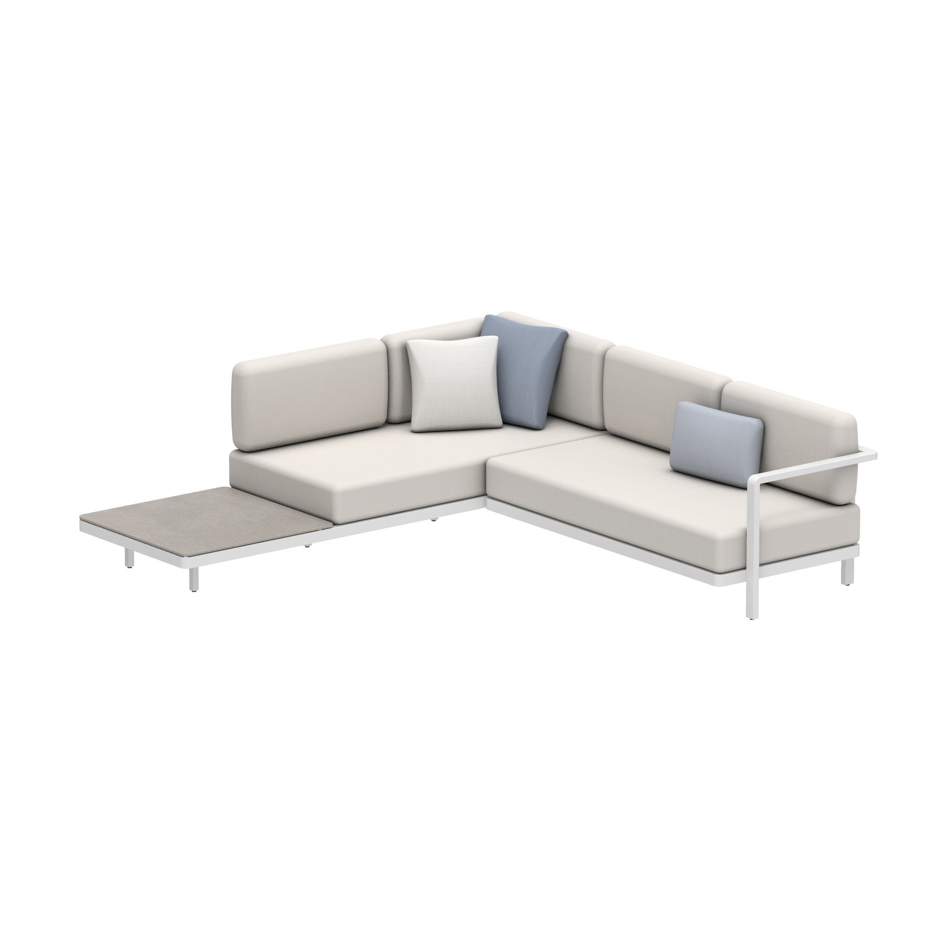 Alura Lounge Sofa Set Six D in white