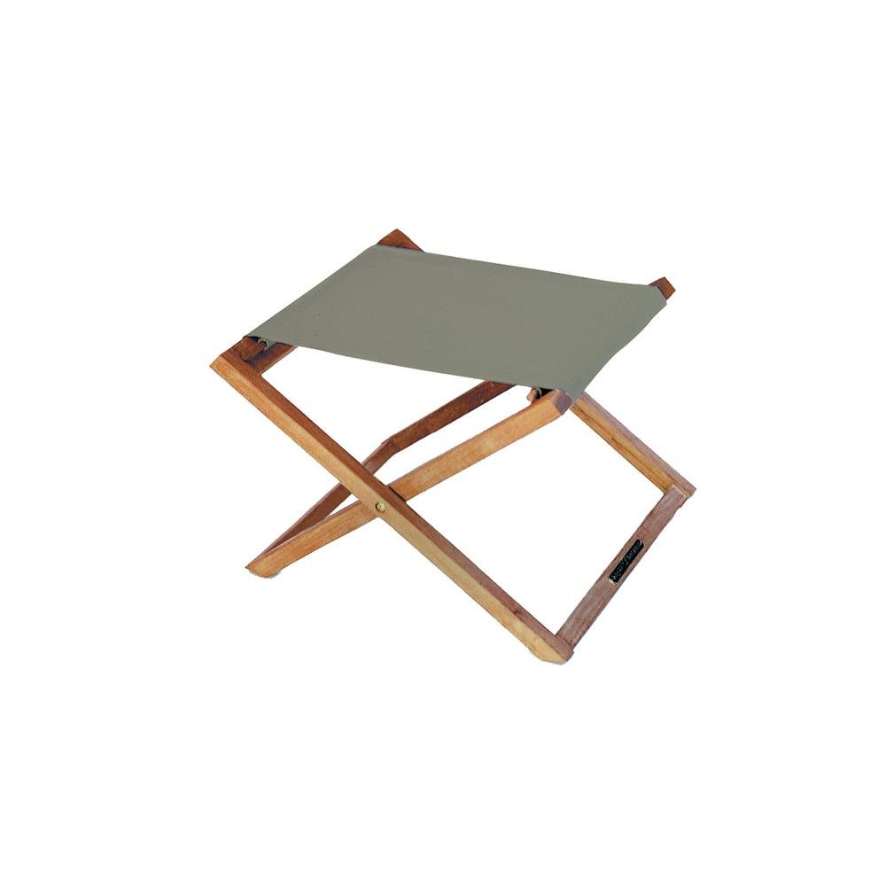 Beacher foldable footstool with khaki  fabric