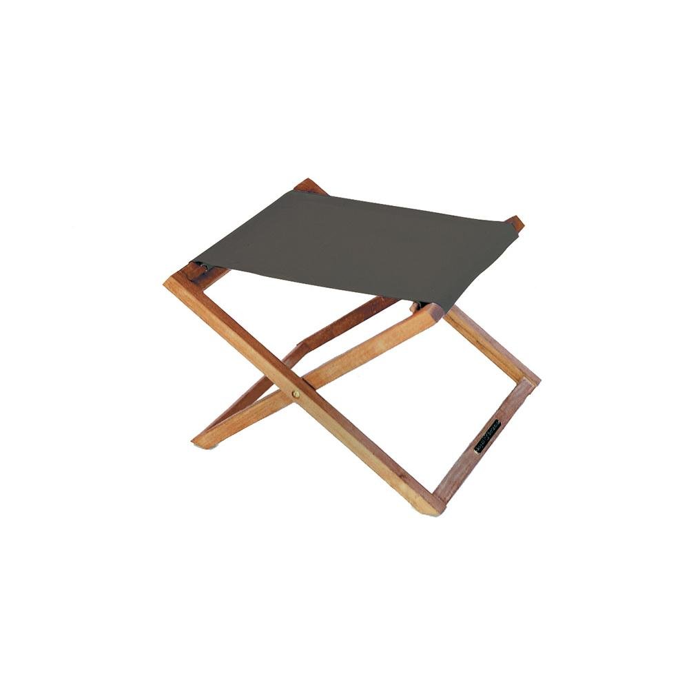 Beacher folding footstool with grey fabric 