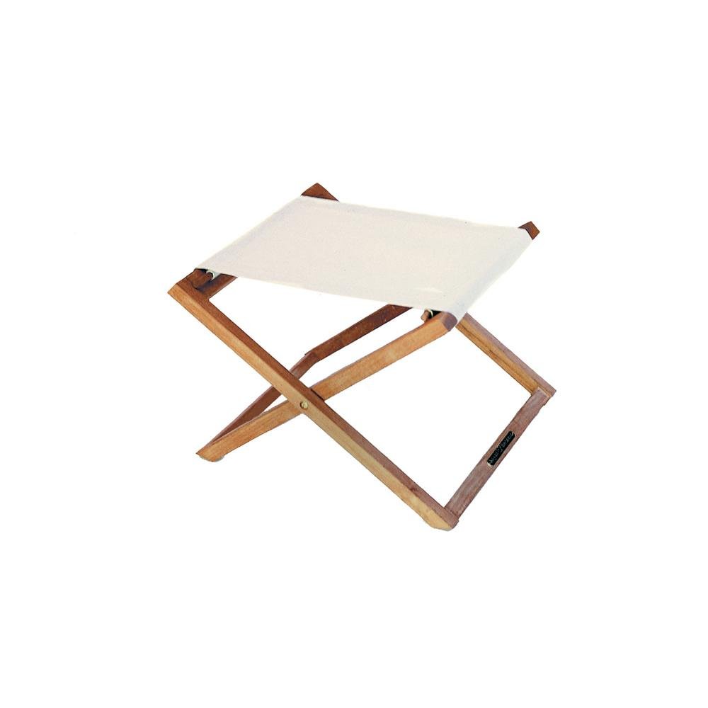 Beacher foldable footstool with white fabric