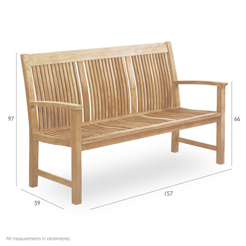 Arosa 5' Bench dimensions