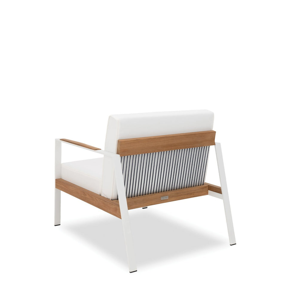 California Armchair in white from back