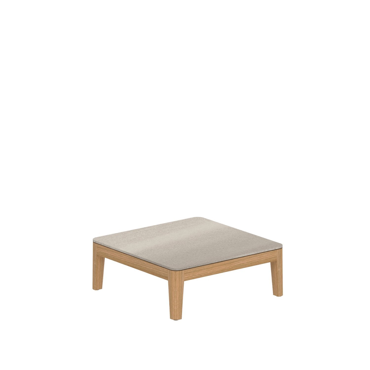 Calypso 70cm Coffee Table in Teak and Ceramic