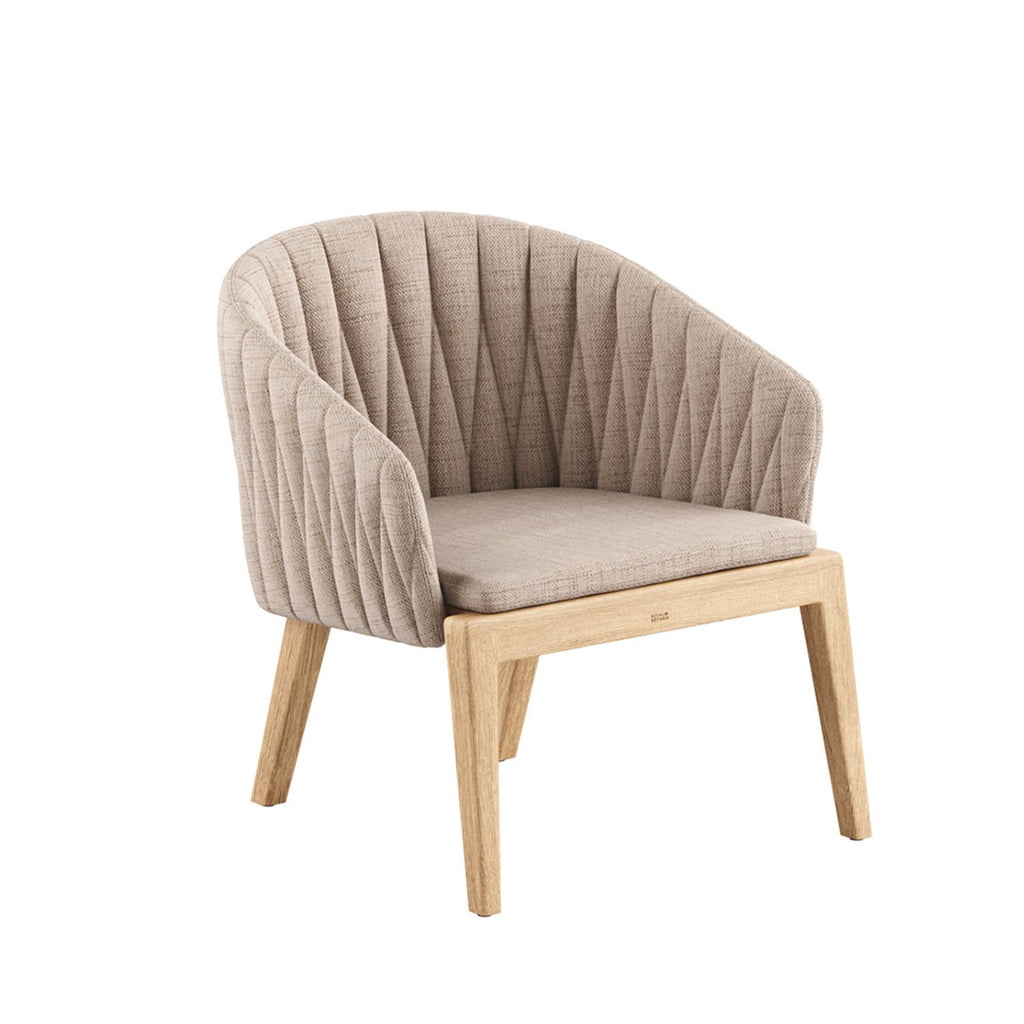Upholstered Calypso 77 Low Chair in Teak