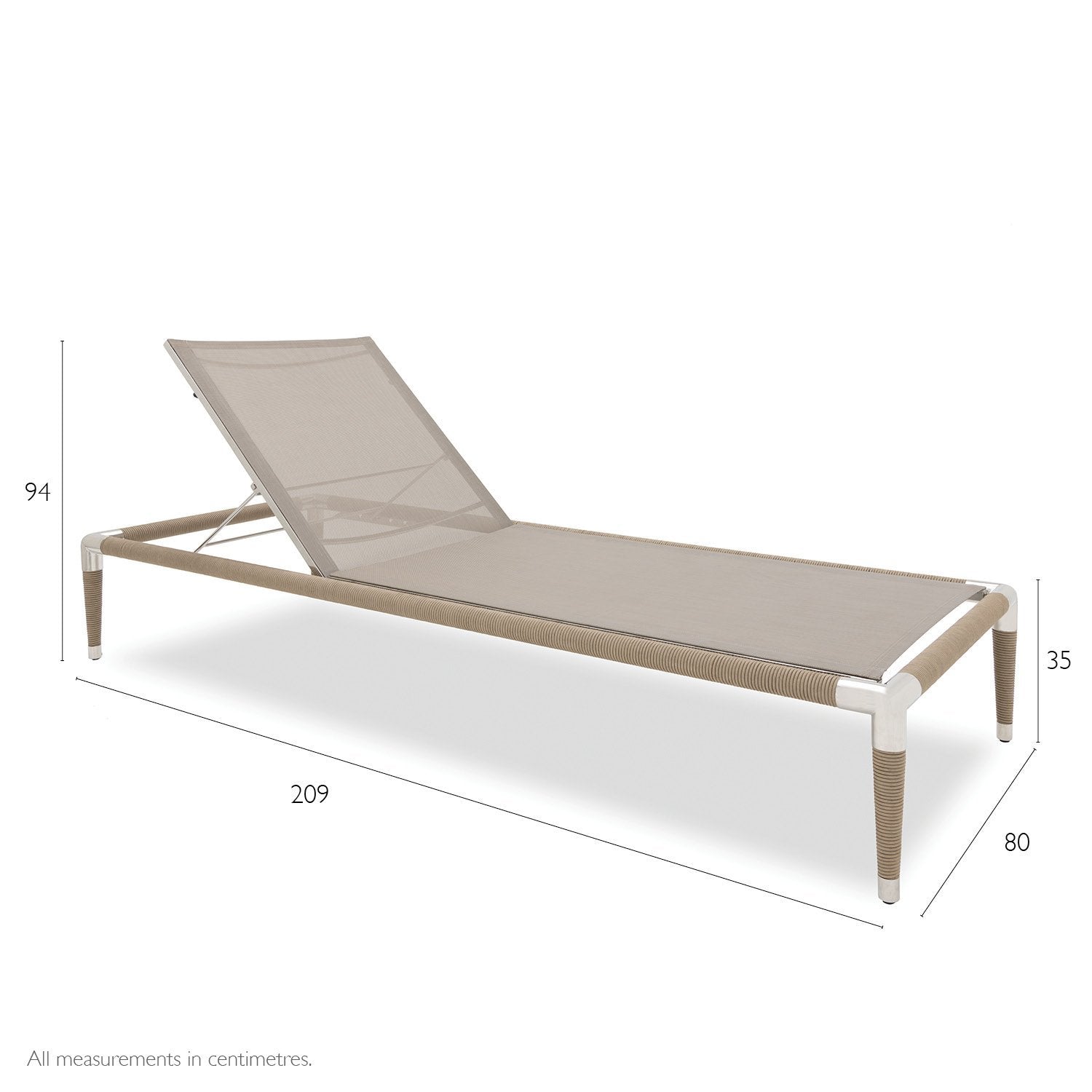 Marina sun lounger dimensions