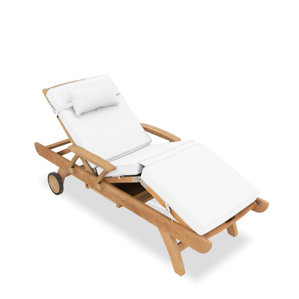 Burnham sun lounger cushion in White