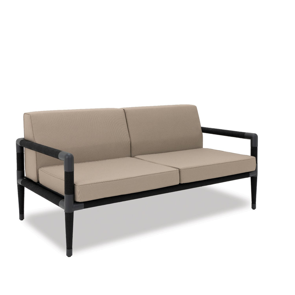 Marina 2 Seat Sofa - Black Rope
