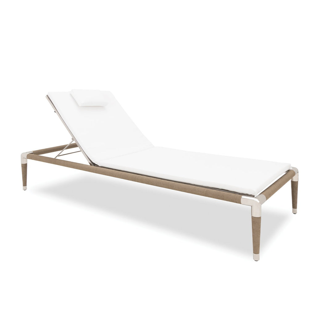 Marina sun lounger cushion in White
