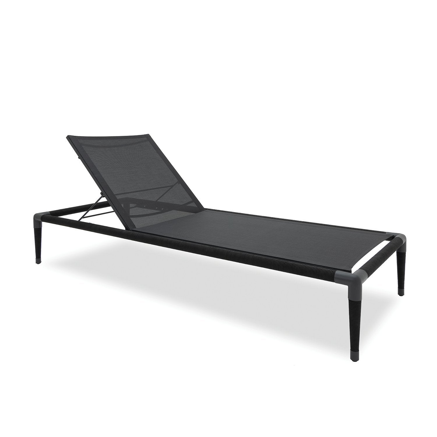 Marina sun lounger in black