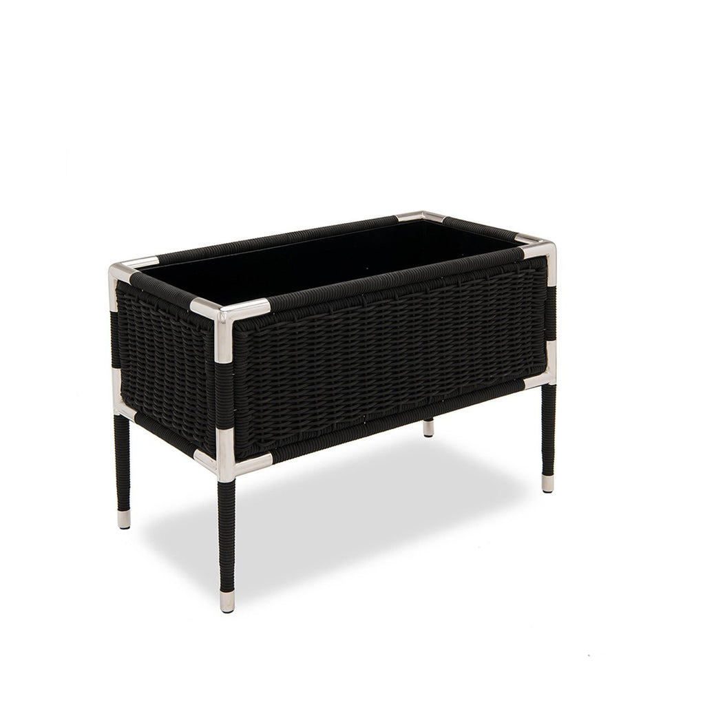 Marina rectangular planter in black weave
