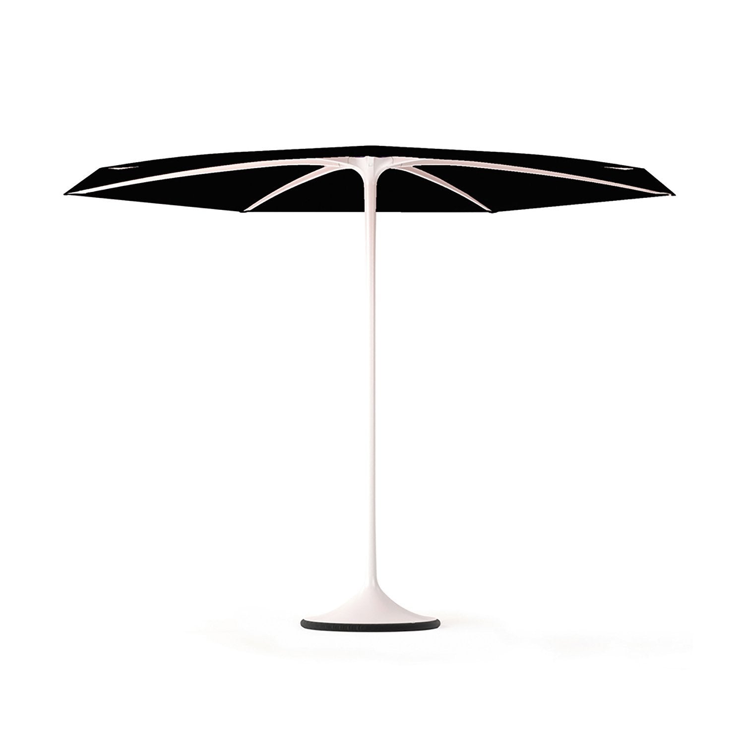 Palma parasol with black canopy and white frame