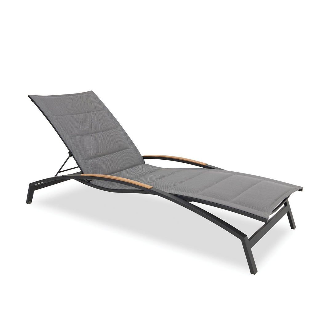 Plaza powder-coated sun lounger