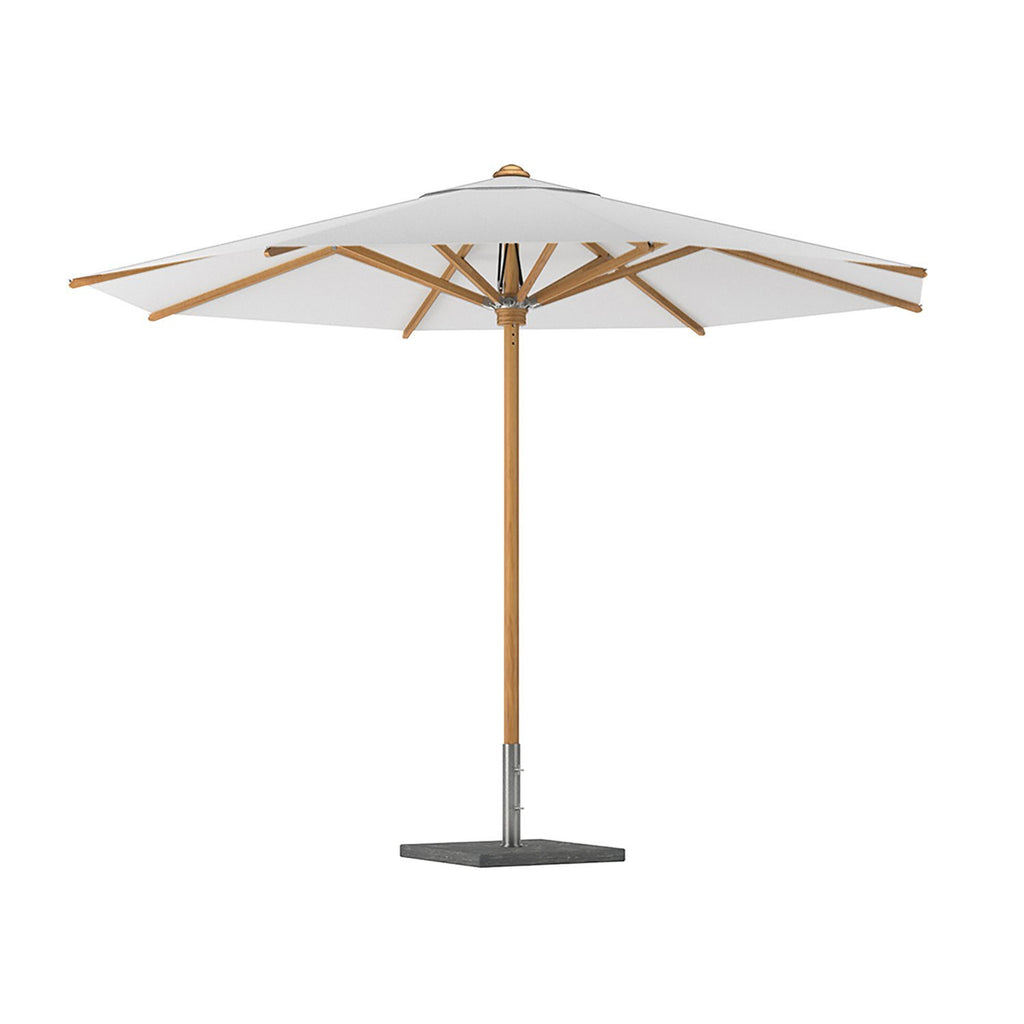 Shady Teak parsol in white