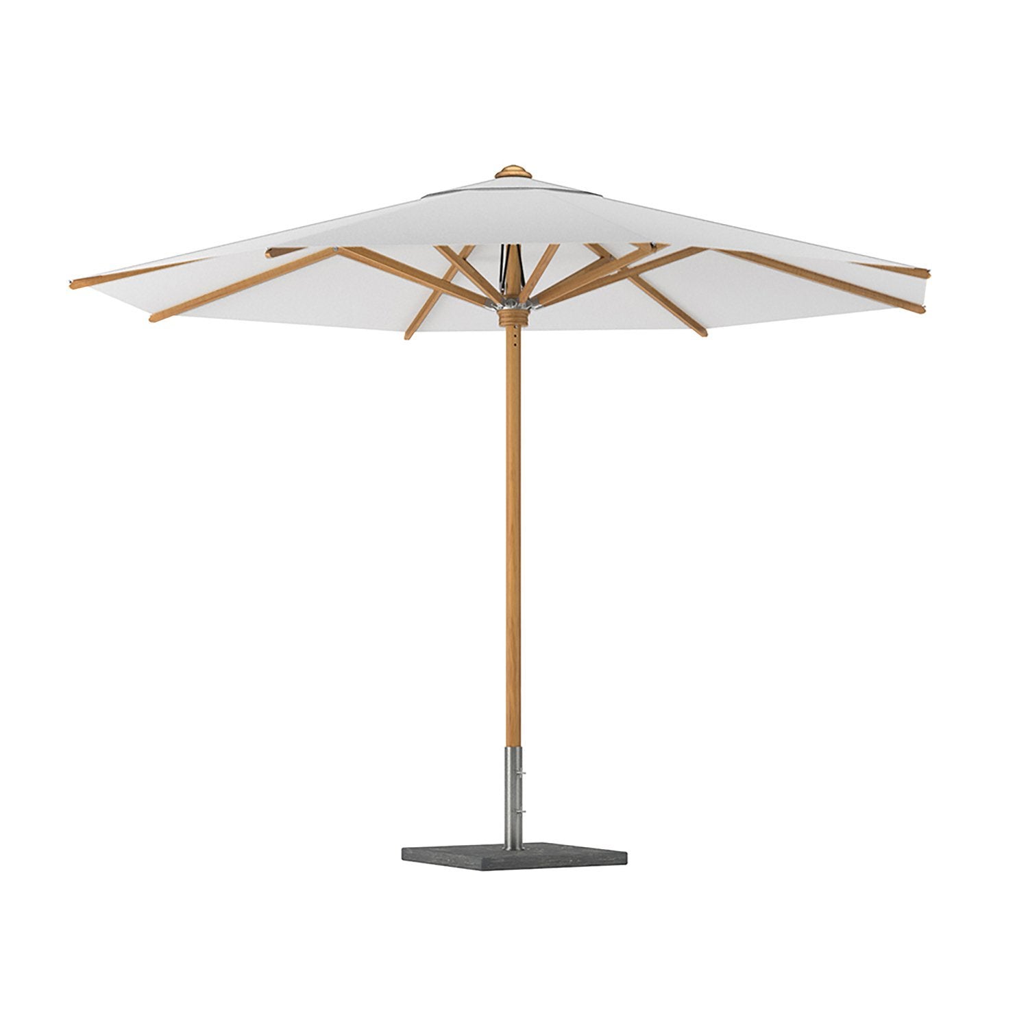 Shady Teak parsol in white