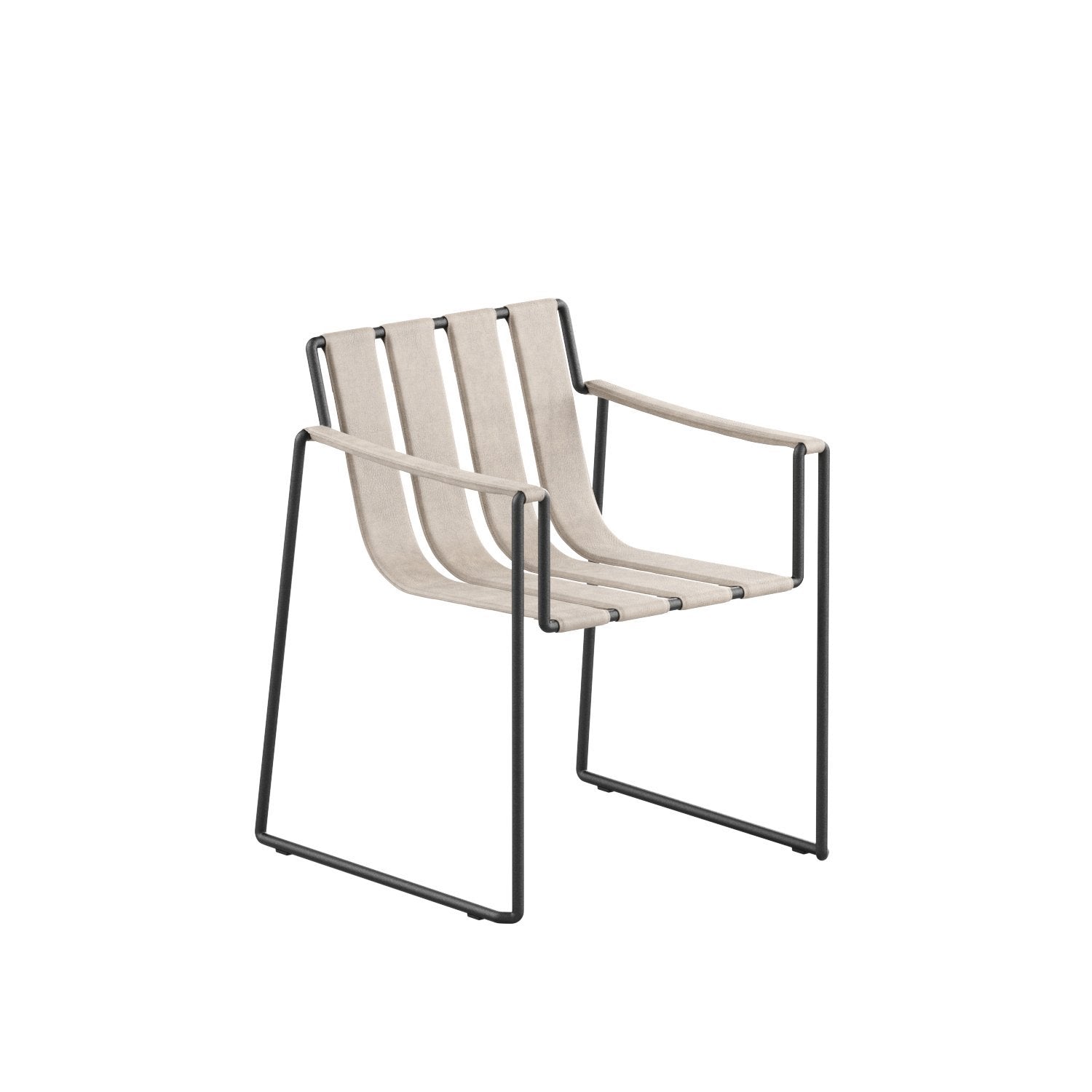 Strappy 55 chair in natural linen