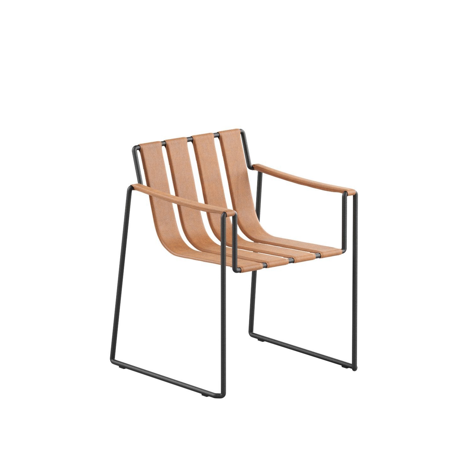 Strappy 55 chair in cognac