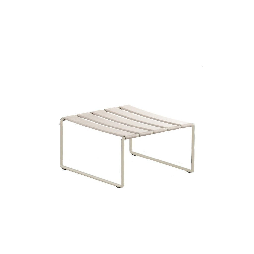 Strappy footrest in natural linen