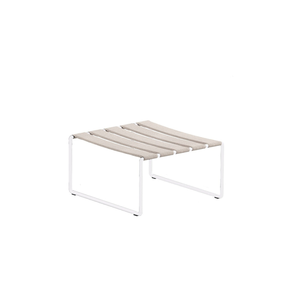 Strappy footrest in white frame