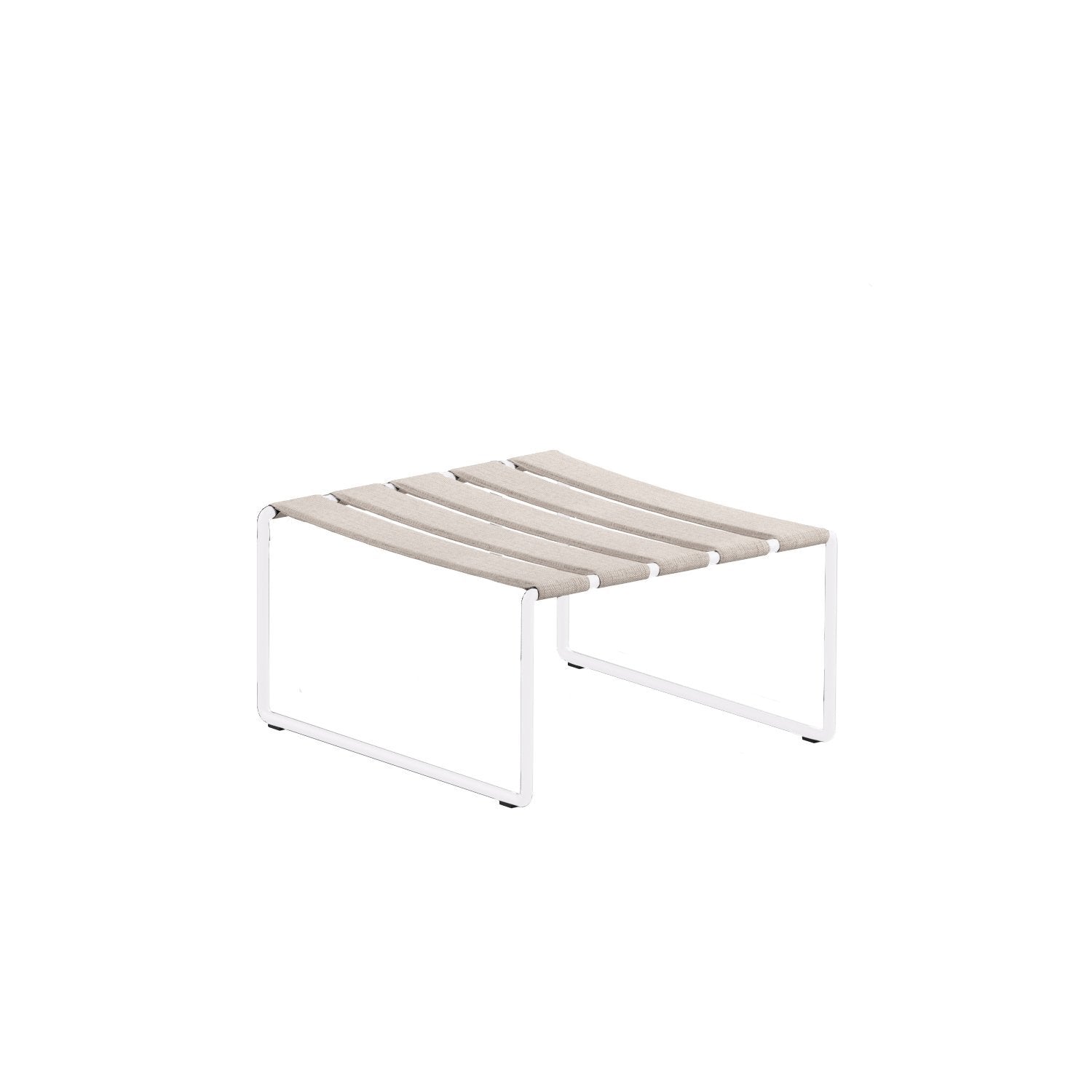Strappy footrest in white frame