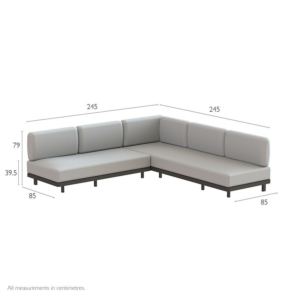 Alura Lounge Sofa Set Three dimensions