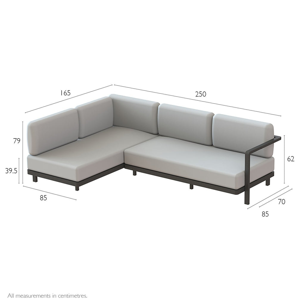 Alura Lounge Sofa Set Two dimensions