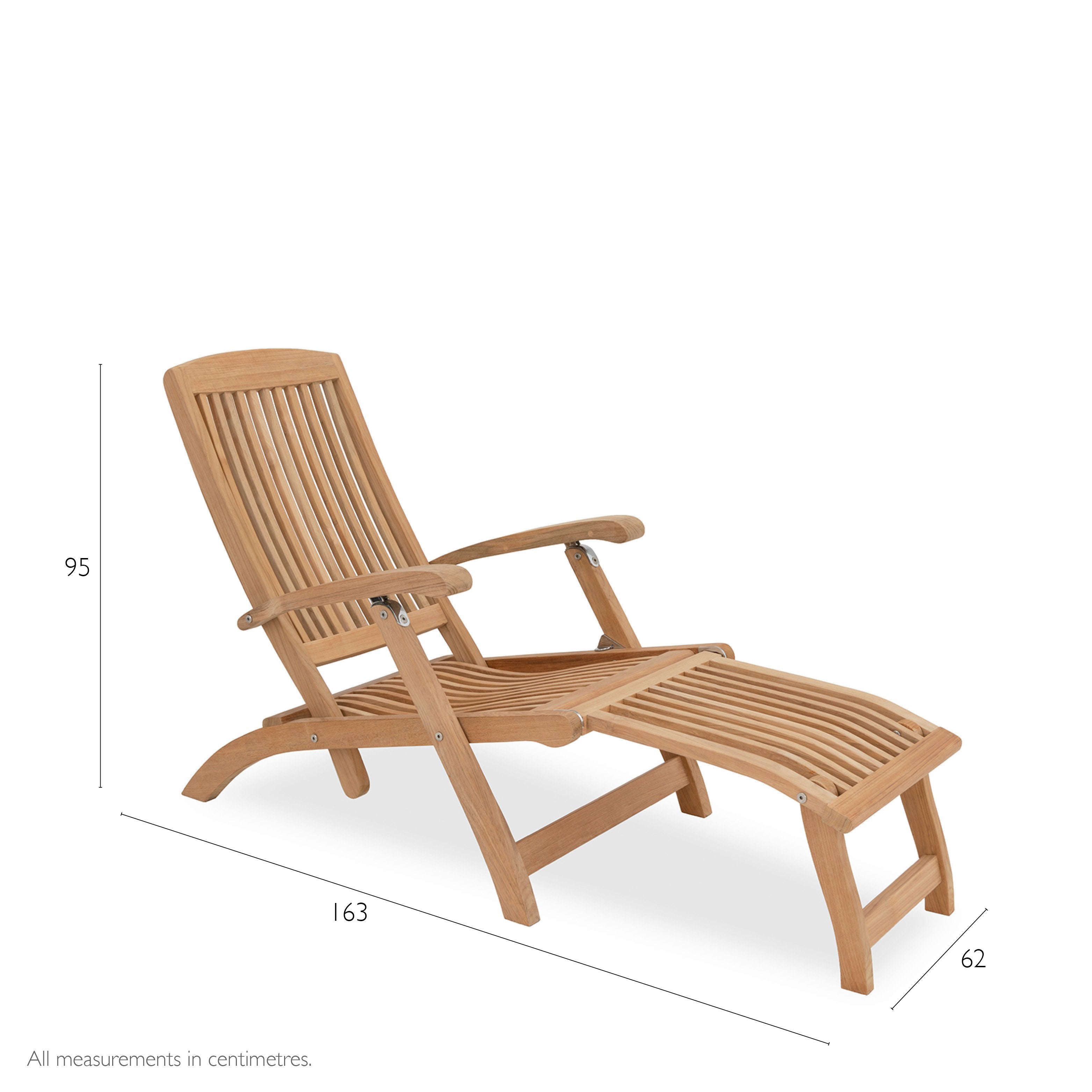 Burnham garden steamer chair dimensions
