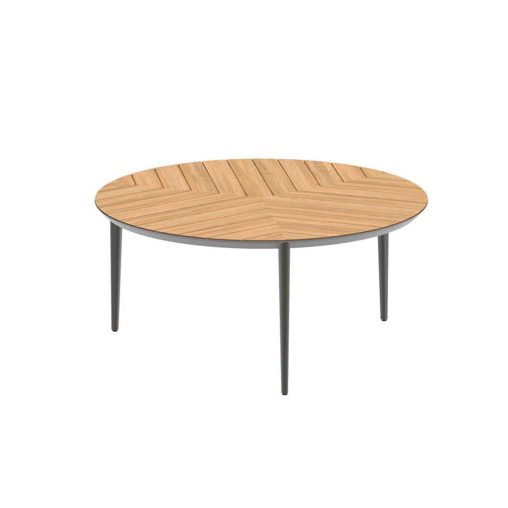 U-nite 160cm round dining table in Teak 