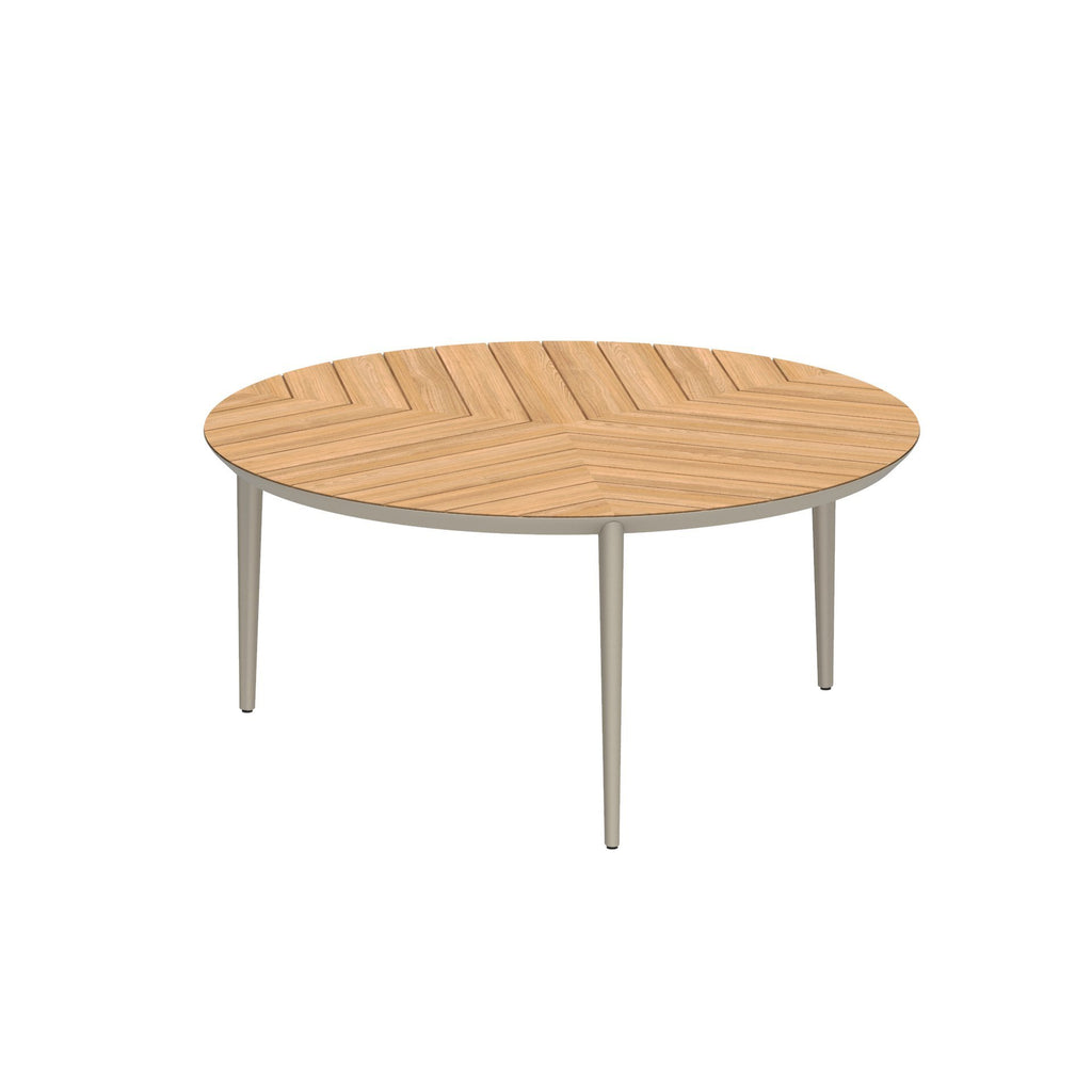 U-nite 160cm round dining table in Teak 