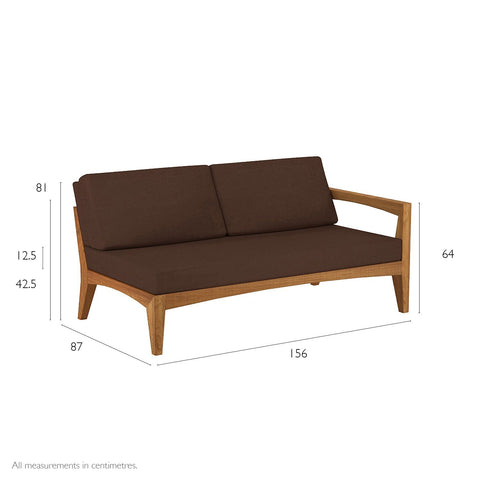 Zenhit Two Seater  Outdoor Sofa dimensions