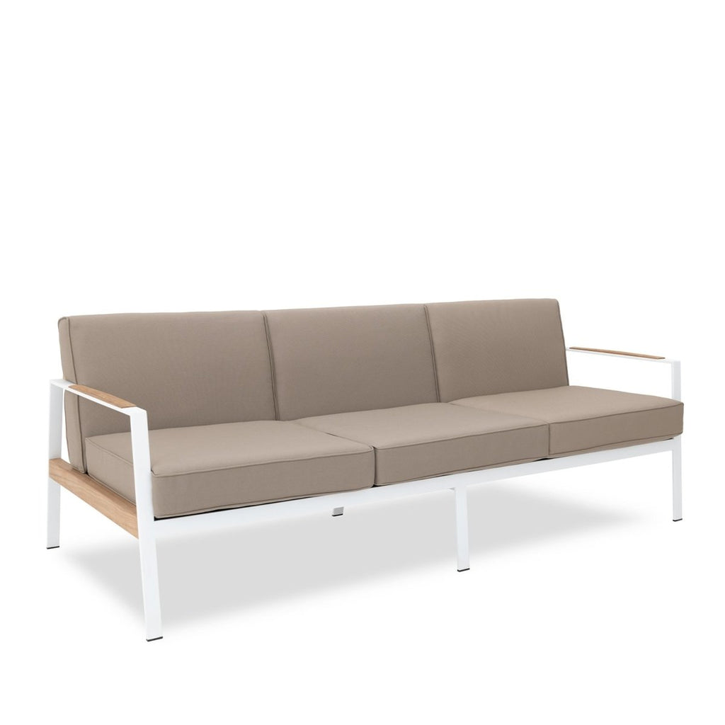 California Three Seat Sofa - White Frame