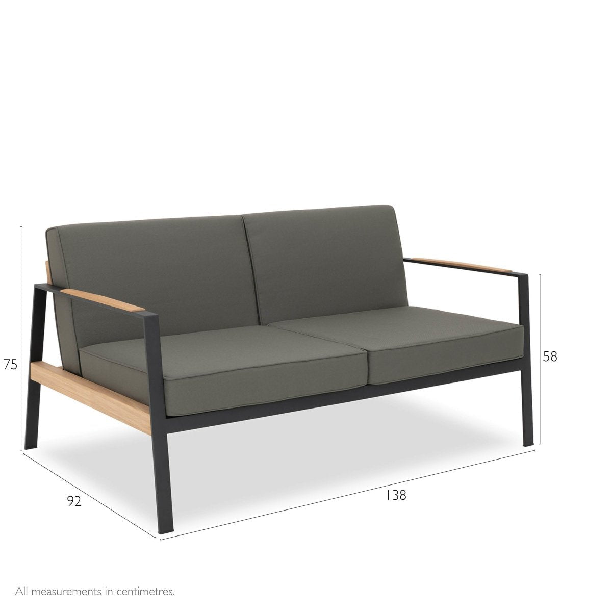 California 2 seat sofa dimensions