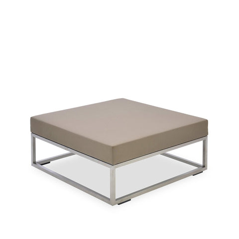 Latitude Ottoman - Taupe Fabric
